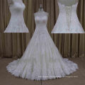 Real Sample Most Popular Design Lace Sleeveless Bridal Gown